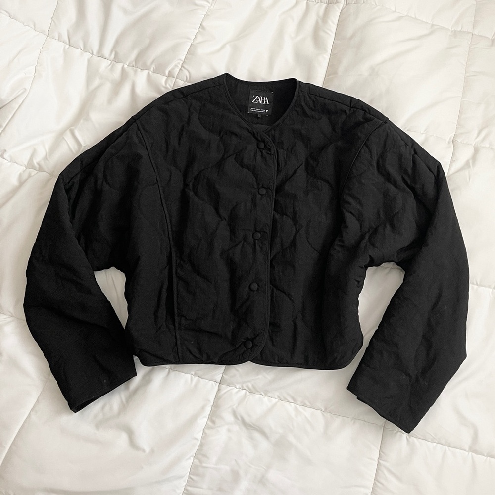 ZARA - Quilted Puffer Cropped Jacket
